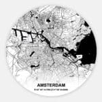Muurcirkel Citymap Amsterdam