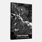 Canvas Citymap Amsterdam