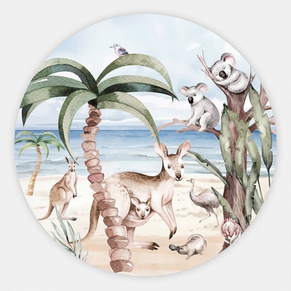 Aussie Jungle behangcirkel kinderkamer