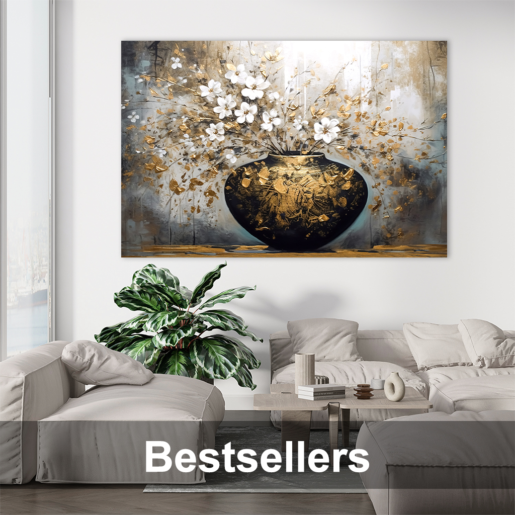 Blooming gold schilderij bestseller