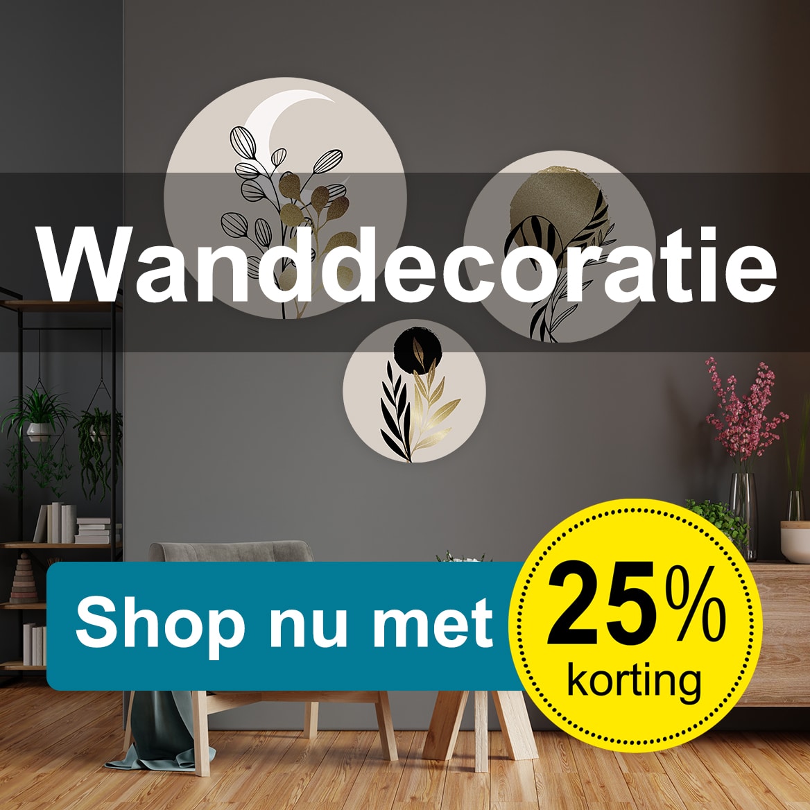 Black friday wanddecoratie