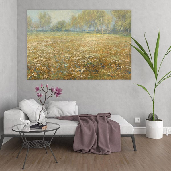 Schilderij bloeiende weide