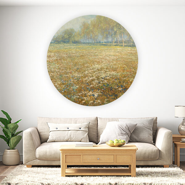 Muurcirkel Bloeiende weide Egbert Rubertus Derk Schaap