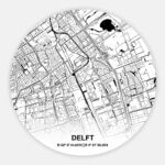 Muurcirkel Citymap Delft