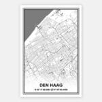 Schilderij Citymap Den Haag