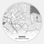 Muurcirkel Citymap Gouda