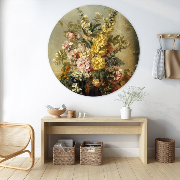 Schilderij grote vaas met bloemen - Mirabent