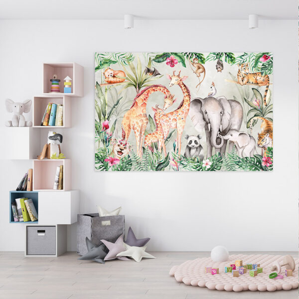 Schilderij Happy jungle kinderkamer