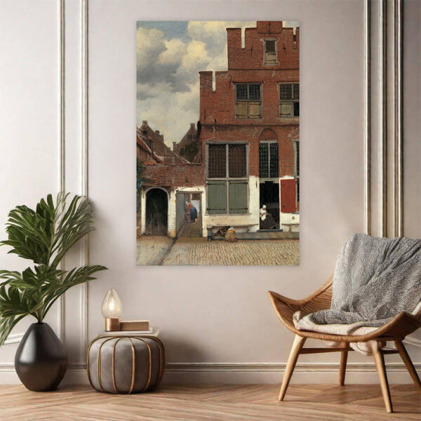 Schilderij Het straatje van Johannes Vermeer
