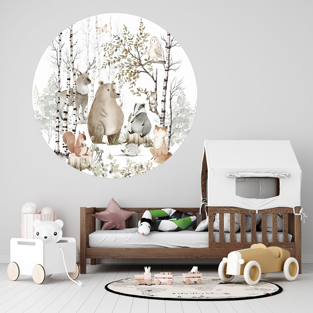 Wanddecoratie kinderkamer bosdieren