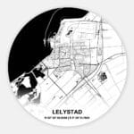 Muurcirkel Citymap Lelystad