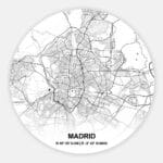 Muurcirkel Citymap Madrid
