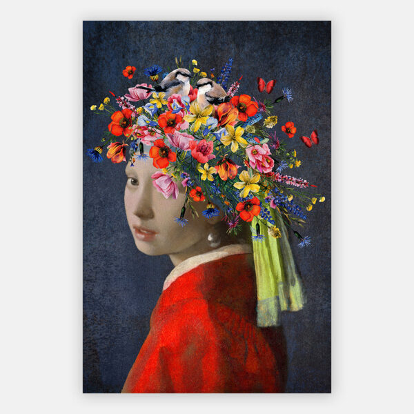 Schilderij meisje met de parell springtime
