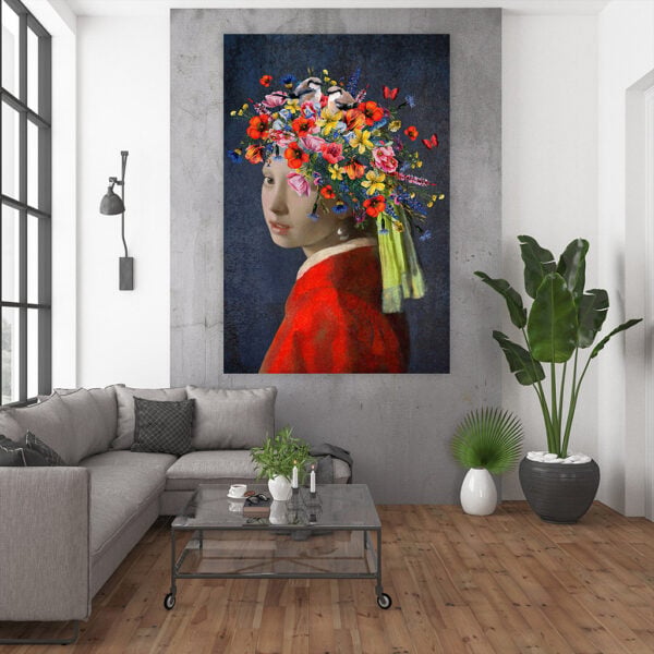Schilderij meisje met de parell springtime