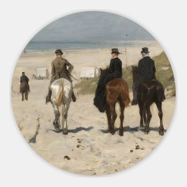 Morgenrit-langs-het-strand-Anton-Mauve-1876-muurcirkel.jpg