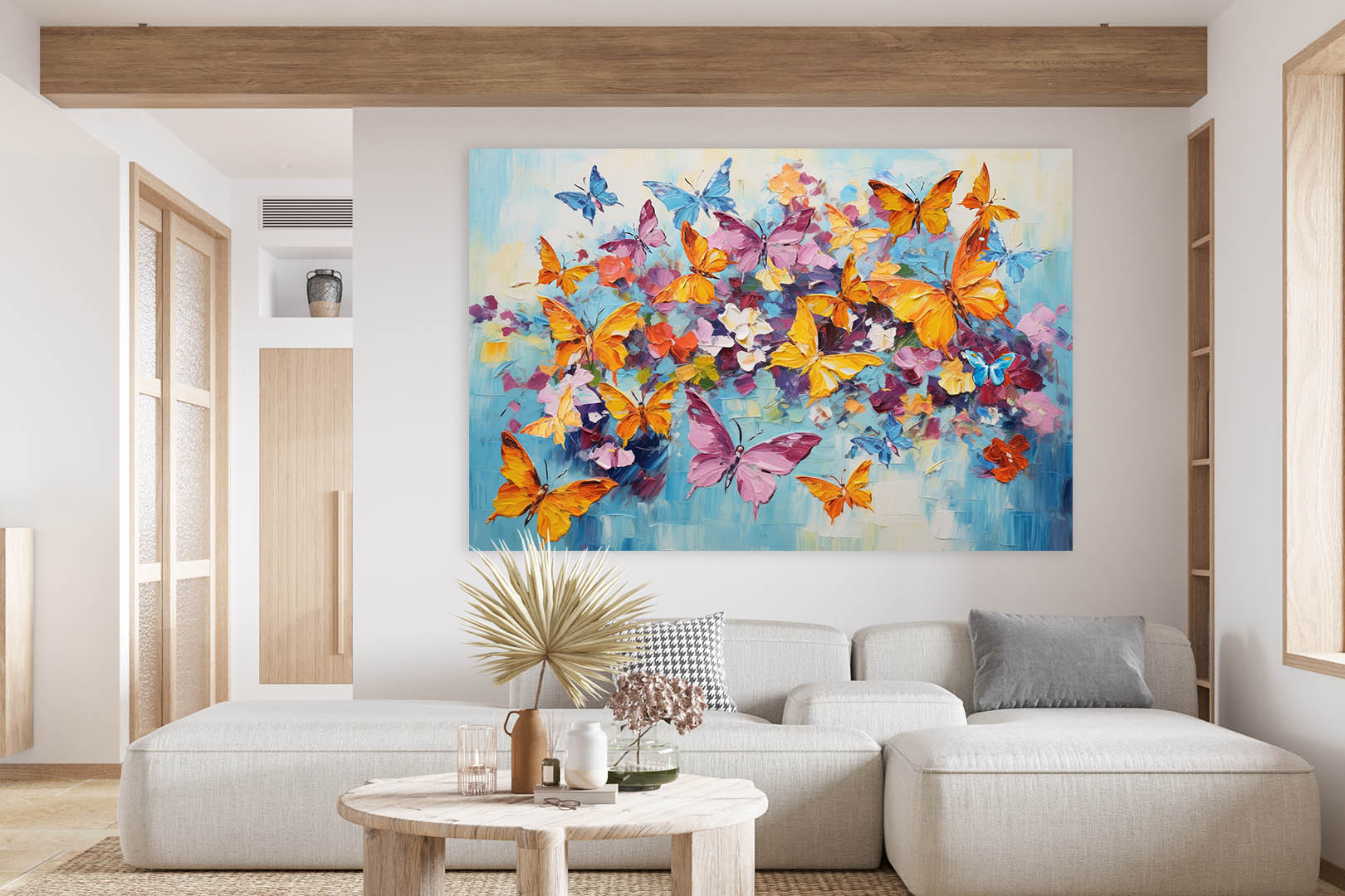 fotoprintxl wanddecoratie vlinders schilderij