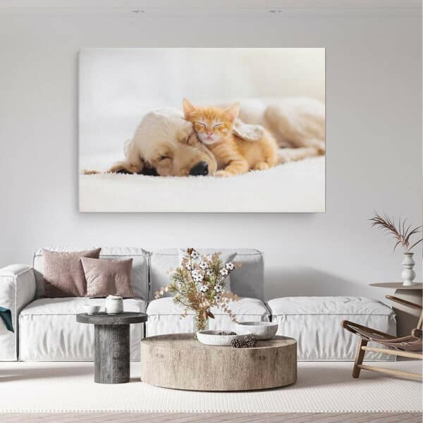 Puppy-met-kitten-canvas-binnen-sfeer.jpg