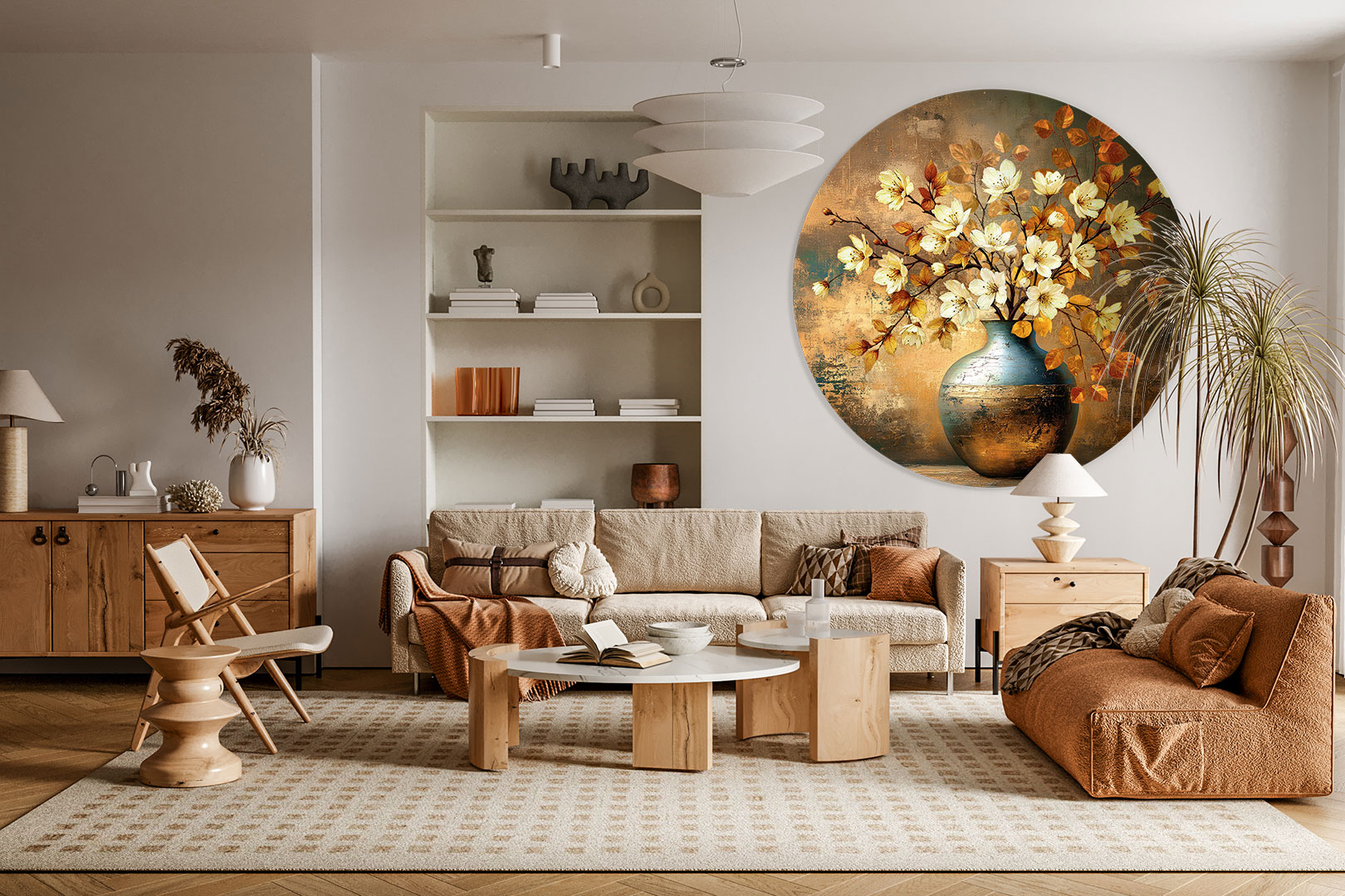 Rond schilderij sfeerbeeld