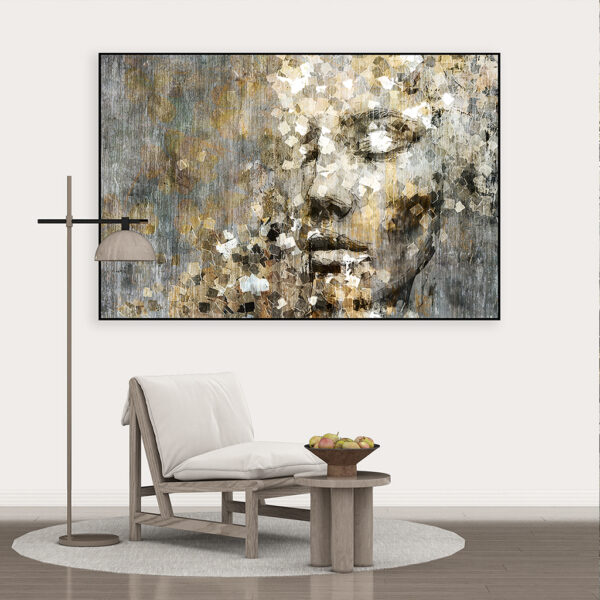 Schilderij Scattered thoughts - wide edition in artframe met verwisselbaar doek