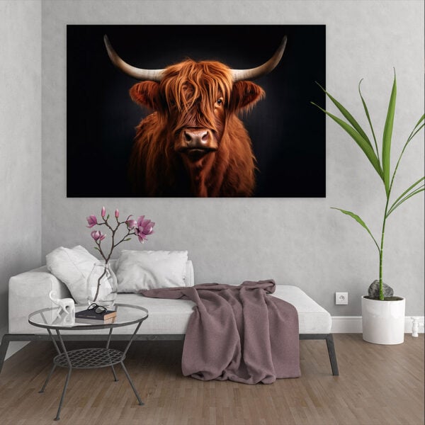 Schilderij Schotse hooglander roodbruin