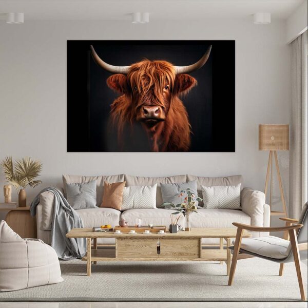 Schilderij Schotse Hooglander roodbruin
