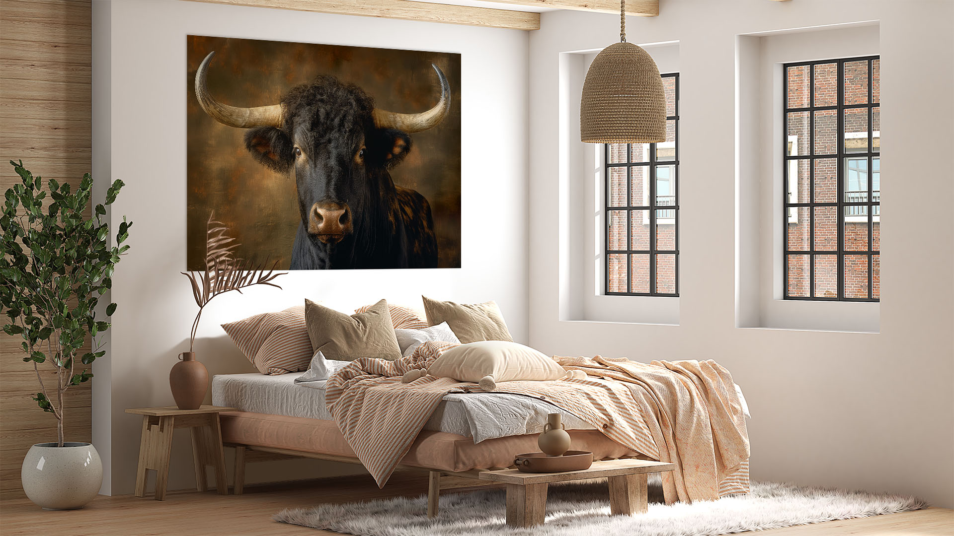 Wanddecoratie slaapkamer sfeerbeeld