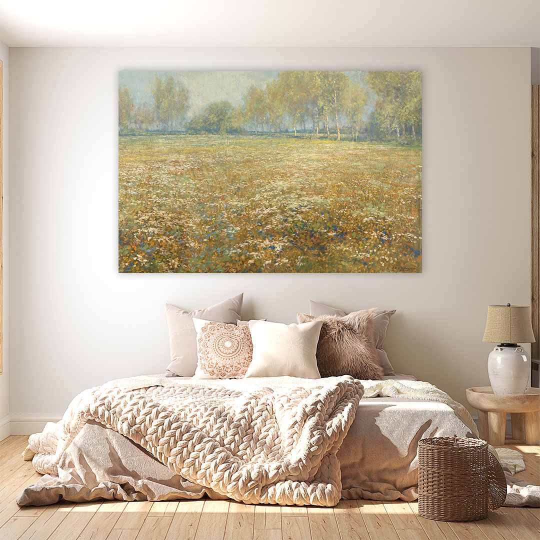 Wanddecoratie slaapkamer groot schilderij