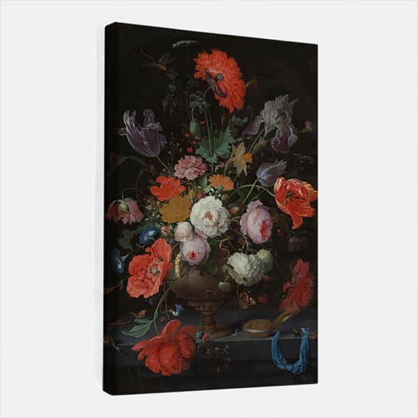 Stilleven-met-bloemen-en-een-horloge-Abraham-Mignon-ca-1660-1679-canvas-binnen.jpg