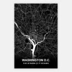 Schilderij Citymap Washington D.C.
