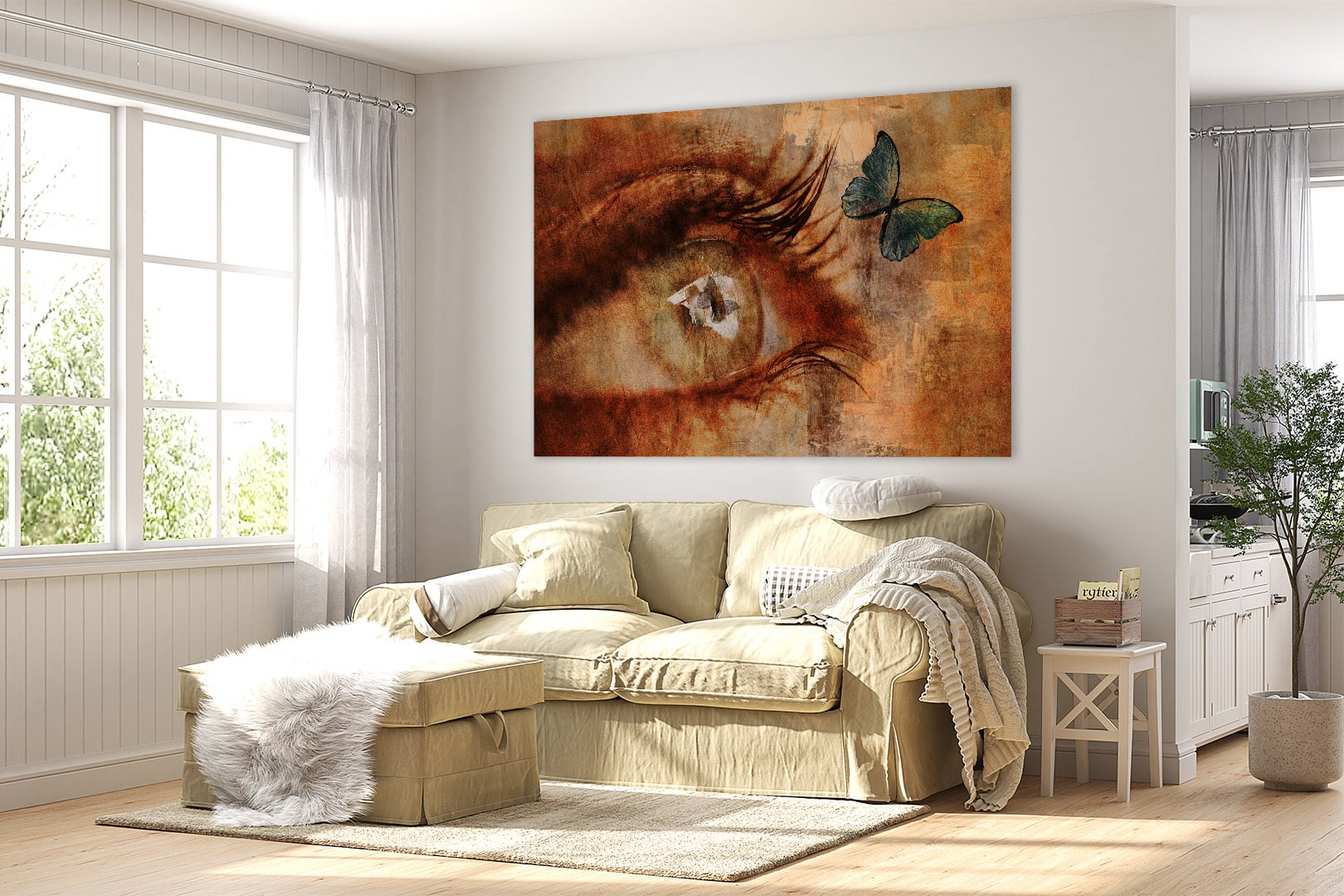 Woonkamer schilderij sfeer