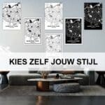 Schilderij Citymap Parijs