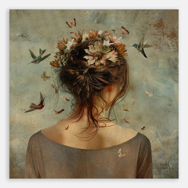 Schilderij vrouw Silent flight